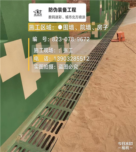 威海 例如在抖音上有“迷彩墙，外围墙面挡 - 星空数码迷彩漆施工队