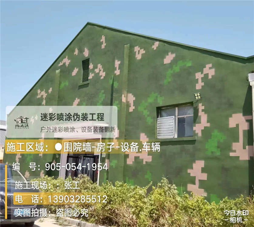 威海外墙数码迷彩漆施工报价清单（100㎡标准墙面测算）